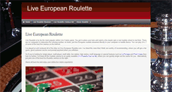 Desktop Screenshot of liveeuropeanroulette.com