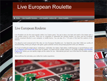 Tablet Screenshot of liveeuropeanroulette.com